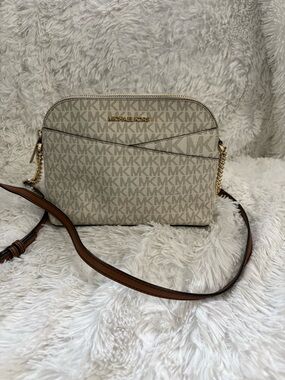 Michael Kors jet set travel Logo Crossbody with Brown Strap